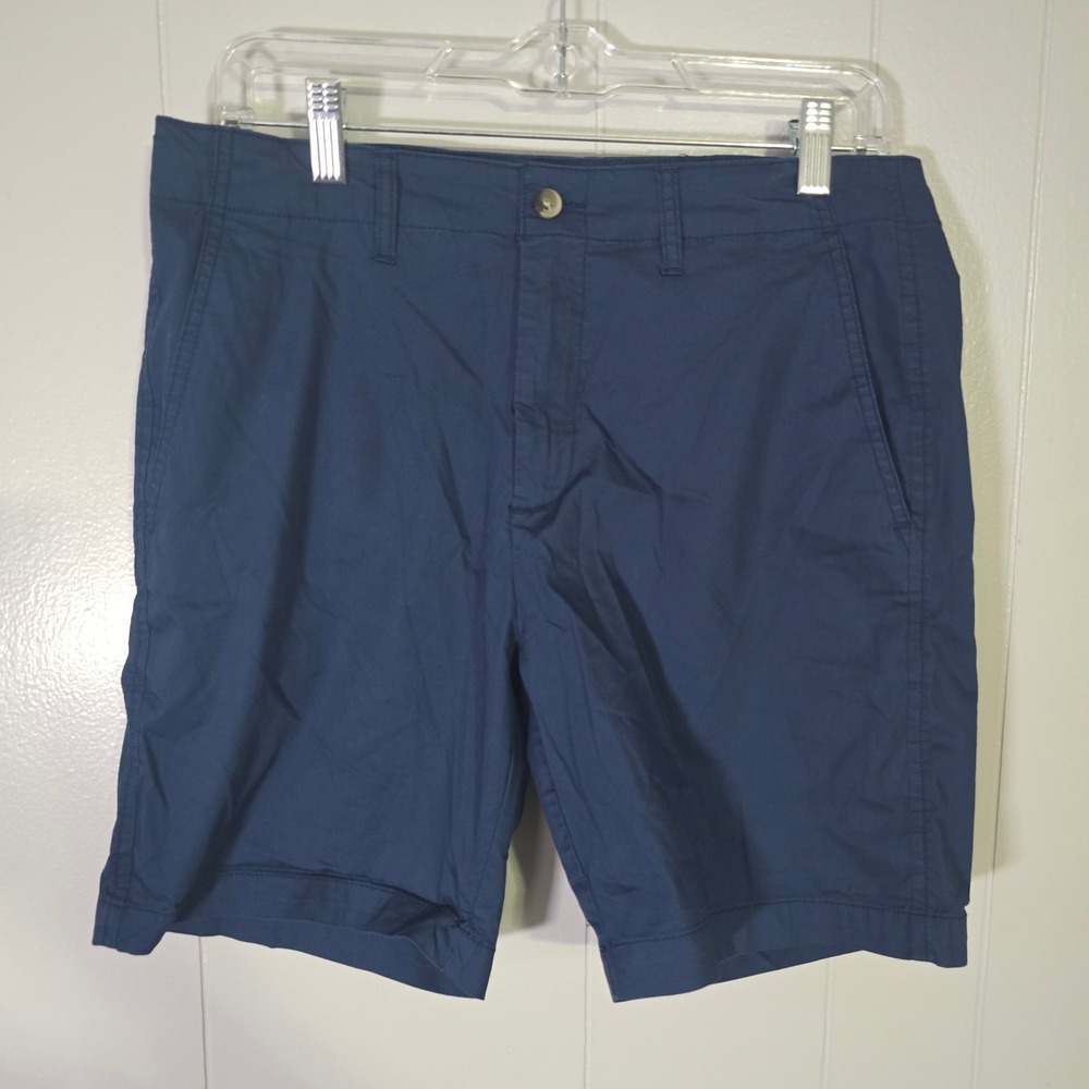 Slate & Stone Men's Navy Blue Chino Shorts 31 Flat Front Stretch‎ Casual Pockets